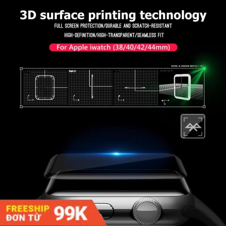 Miếng dán Hydrogel cường lực cong 3D cho đồng hồ Apple iWatch 1 2 3 4 38 40 42 44mm