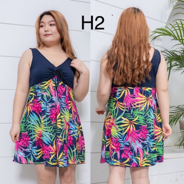 Bikini Đồ Bơi Bộ Bơi Liền Thân Dạng Váy (Có Quần Đùi Bên Trong) Che Bụng Kín Đáo, Big Size 70-100kg