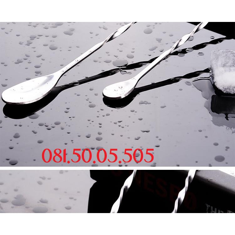 Thìa bar pha chế inox 2 đầu với các cỡ 32cm hoặc 26cm - Bar spoon 32cm hoặc 26cm | BigBuy360 - bigbuy360.vn