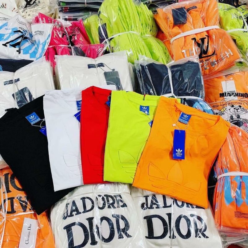 Áo phông dập nổi adidas túi zip, dáng rộng giấu quần, cotton mát mịn