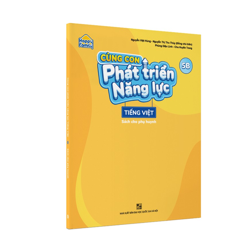 Sách - Combo 4 cuốn Happy family Cùng con phát triển năng lực Tiếng Việt lớp 5 tập 1
