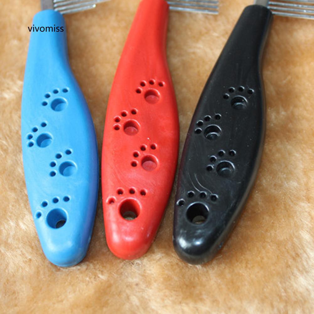 Lược Chải Lông Cho Thú Cưng Hình Bàn Chân Răng Lược Chất Liệu Thép Không Gỉ Tiện Dụng