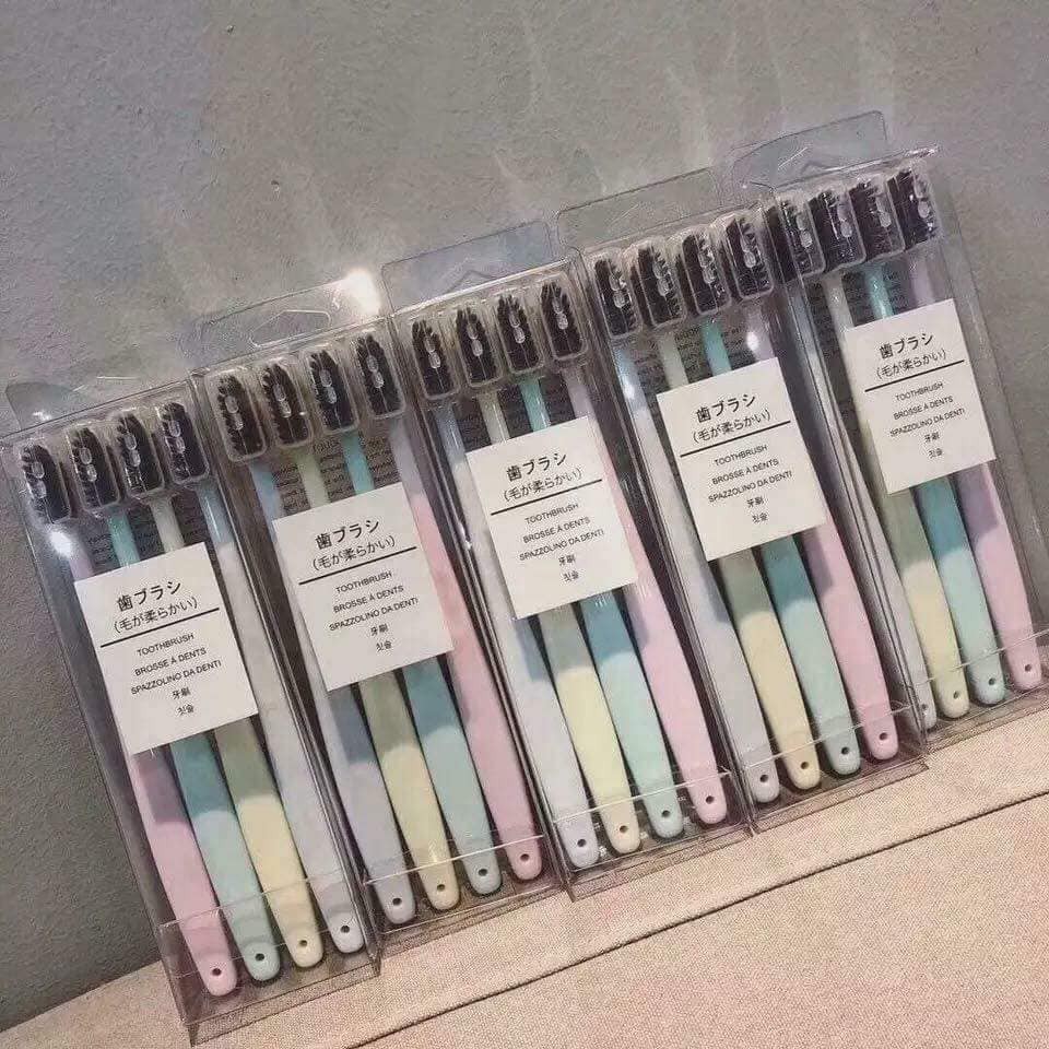 [HÀ NỘI] Set 4 bàn chải muji lúa mạch xịn