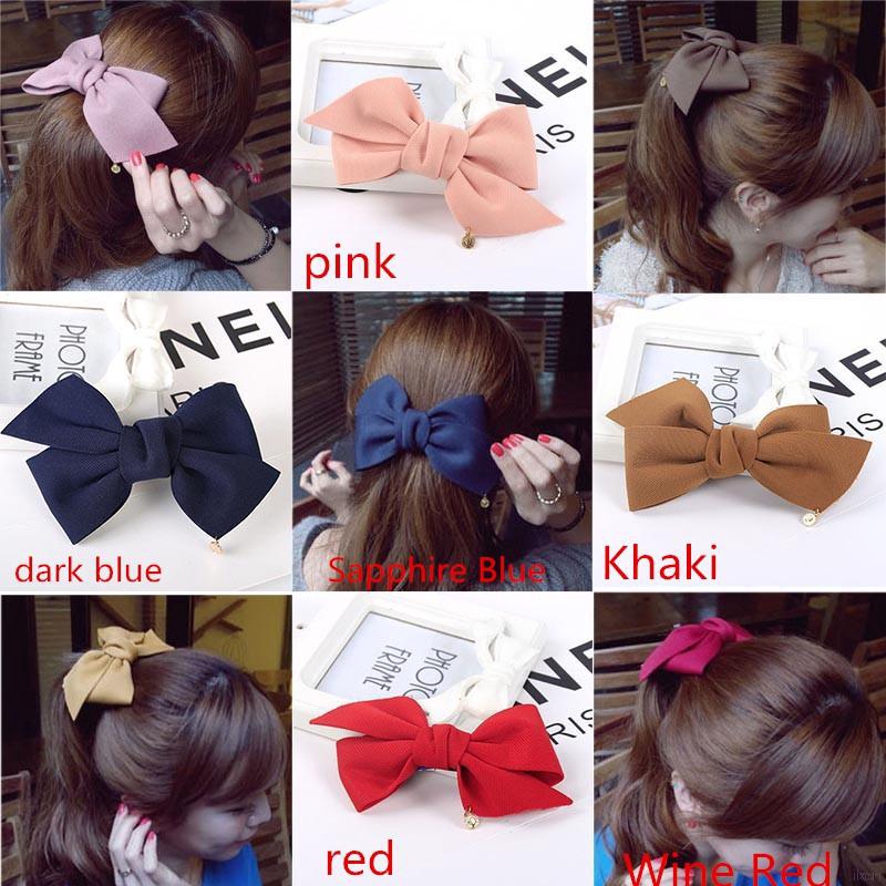 Kẹp tóc đính nơ vải xinh xắn cho nữ