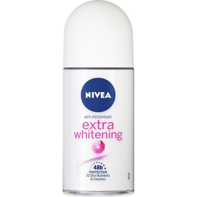 Lăn ngăn mùi NIVEA Extra Whitening trắng mịn mờ vết thâm (50ml) - 83747