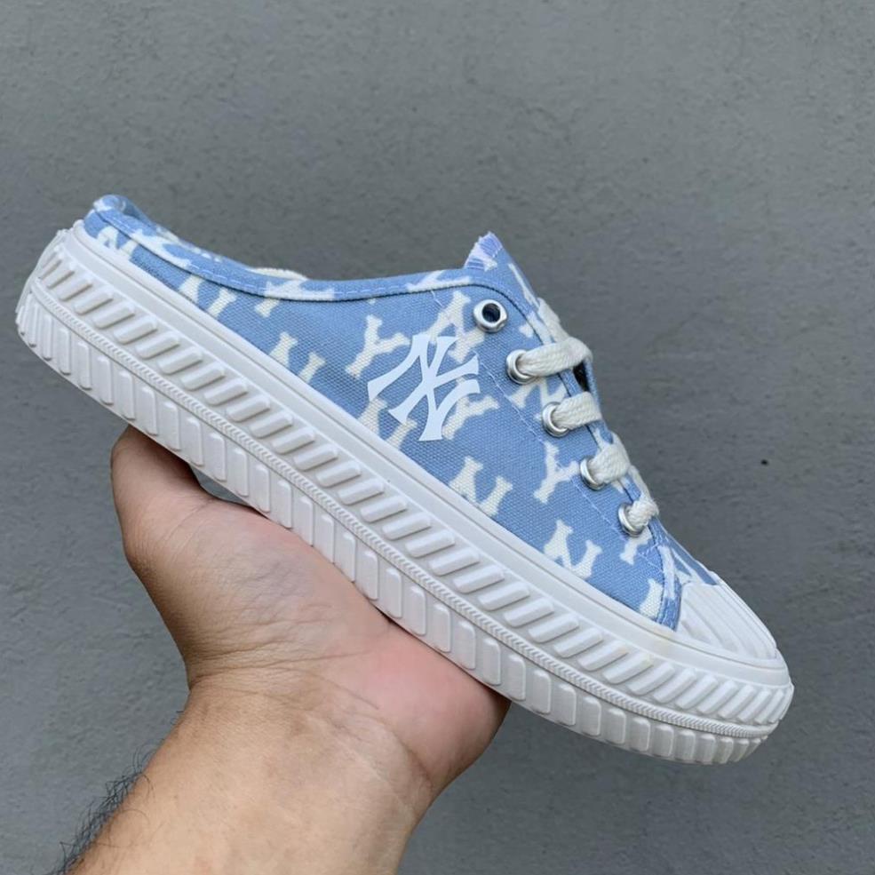 Giày lười Sục MLB ny đạp gót màu Xanh Dương thể thao sneaker Hot Trend [Full box, Full bill]