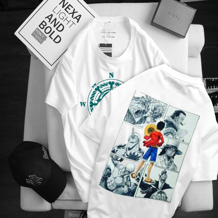 BST Luffy thun Cotton áo thun nam , áo phông nam - nữ Tay ngắn cổ tròn | BigBuy360 - bigbuy360.vn