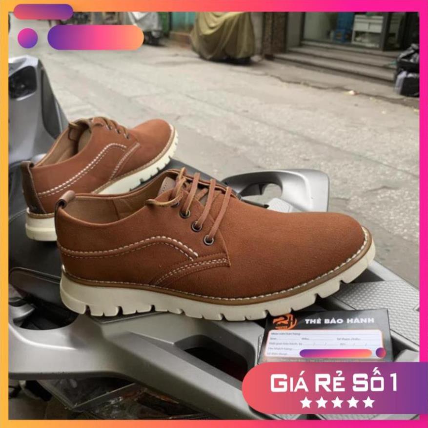 Giày Nam Da Bò Lộn Dr. Tặng ví nam + tất khử mùi cao cấp (2H - 36) Sale 11 -op1 . !!