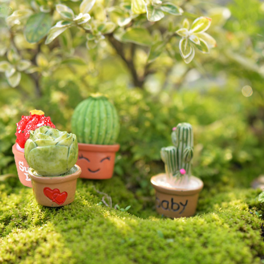 Mô Hình Cây Xương Rồng Mini Dễ Thương Dùng Trang Trí Tiểu Cảnh/ Sân Vườn DIY