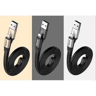 Cáp Baseus 2 trong 1 - Một đầu cắm cho cả iPhone lẫn Android (Micro USB)