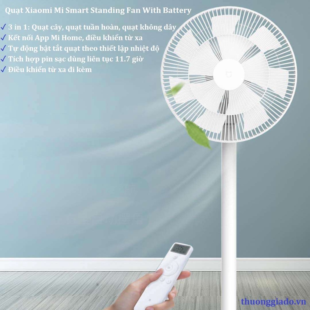 Quạt cây, Quạt đứng Xiaomi Smart Standing Fan Phiên Bản Có Pin Tích Điện và Quạt tuần hoàn ra mắt năm 2022