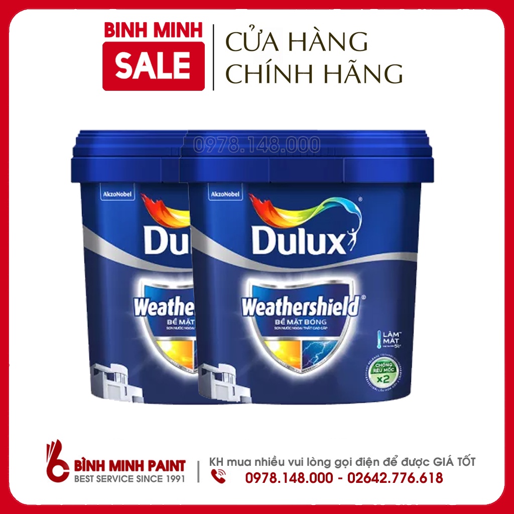Sơn Dulux Weathershield Bóng Ngoài Nhà Chính Hãng