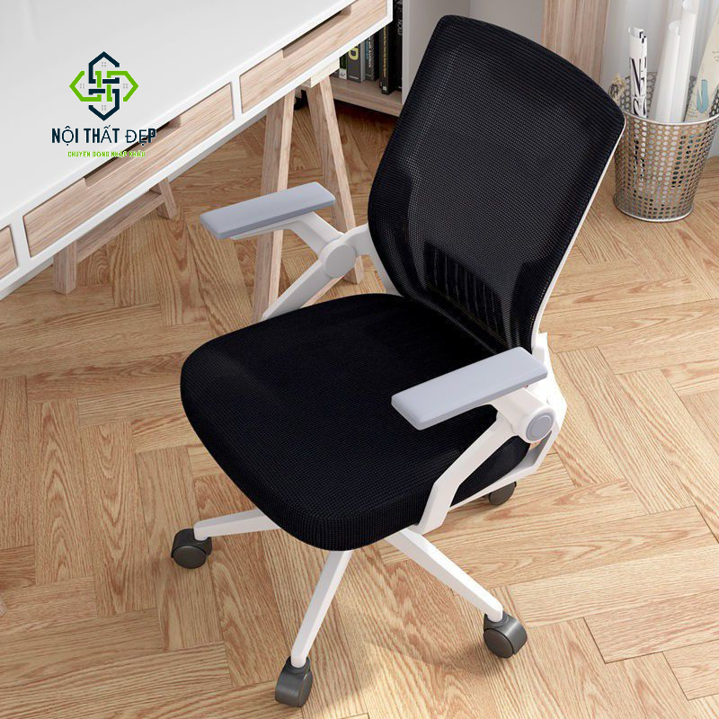 Ghế Xoay Nhân Viên Lưới VP-580 Tay Gạt,  Nhỏ Gọn,  Tiện Lợi