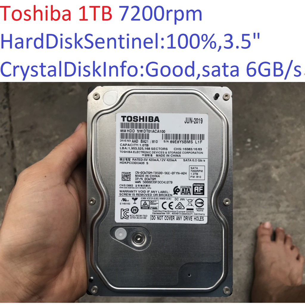 combo bộ sản phẩm- ổ cứng cho PC máy tính bàn Toshiba 1TB 7200RPM sata 3 6 GB/s 3.5 &quot; inch hdd 100% Good 1000GB,E5300