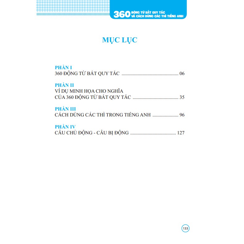 Sách - 360 động từ bất quy tắc và cách dùng thì tiếng Anh (màu)