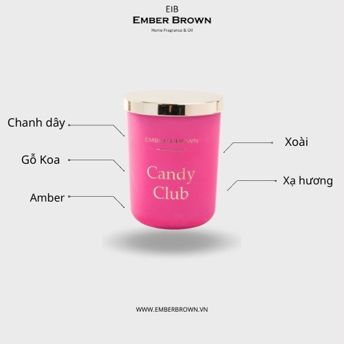 Nến Thơm Ember Brown  Với BST Sparkling Candle Sang Trọng Và Dịu Nhẹ [Có Sẵn - Full Box]