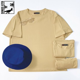 [Ảnh thật] Áo thun nam nữ cổ tròn Cotton dày dặn, Áo phông tay ngắn form rộng Unisex màu Be, màu Nâu Nhạt, màu cafe