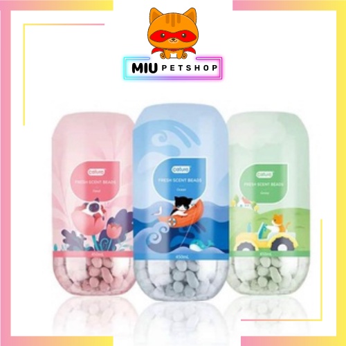Viên khử mùi cát mèo Cature, Viên khử mùi hôi cát mèo - Hộp 450ml