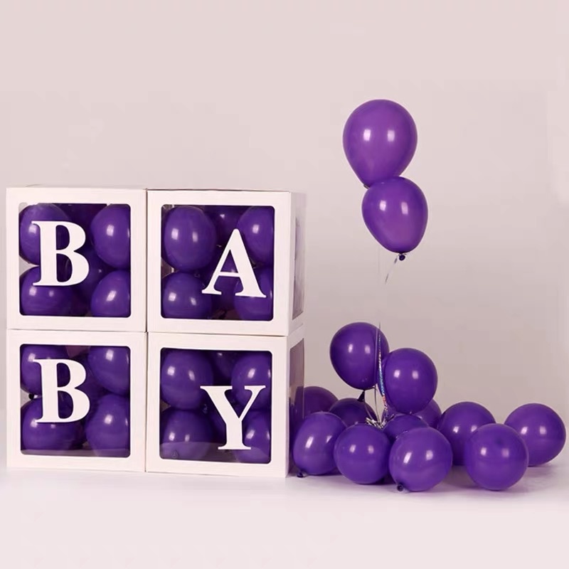[Giá hủy diệt] Hộp đựng bóng sinh nhật trong suốt Baby, One trang trí sinh nhật thôi nôi cưới hỏi