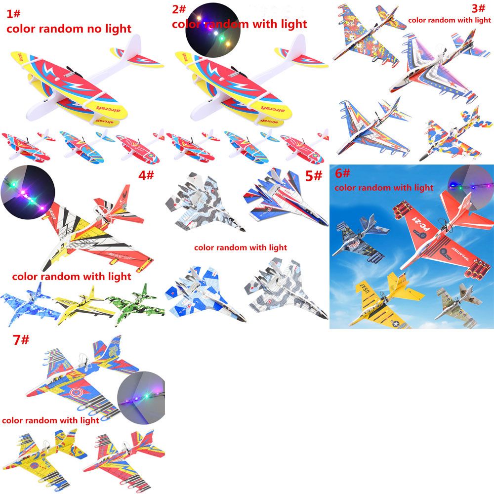 Máy bay đồ chơi bằng xốp có đèn LED cho bé