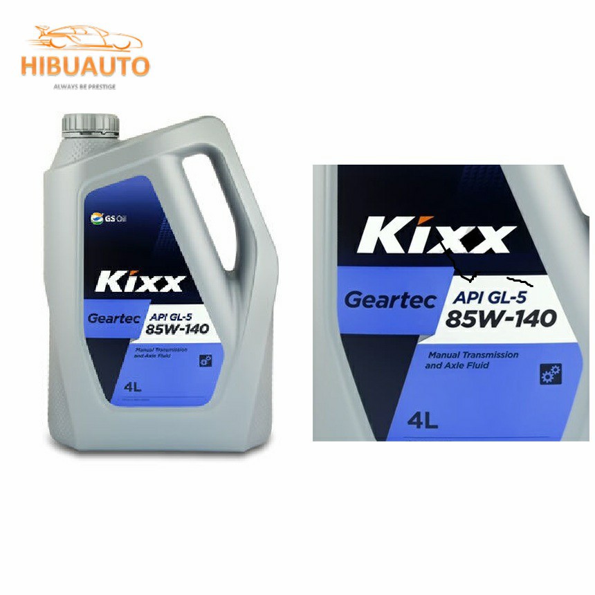 Dầu Bánh Cầu Và Hộp Số Kixx GEARTEC GL-5 80W-90 - 85W-140 4 lít