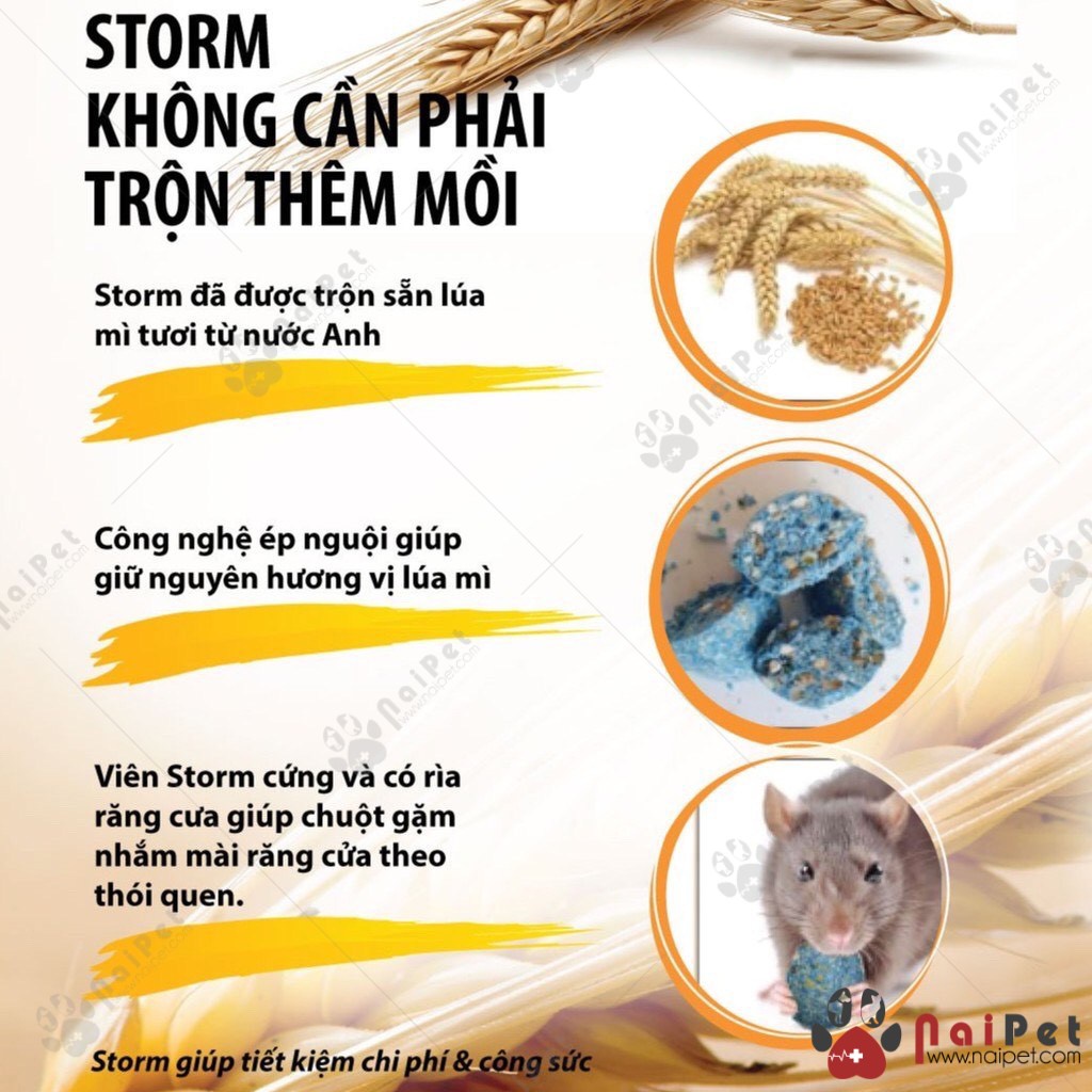 Diệt Chuột Bả Chuột Storm Gói 20 Viên