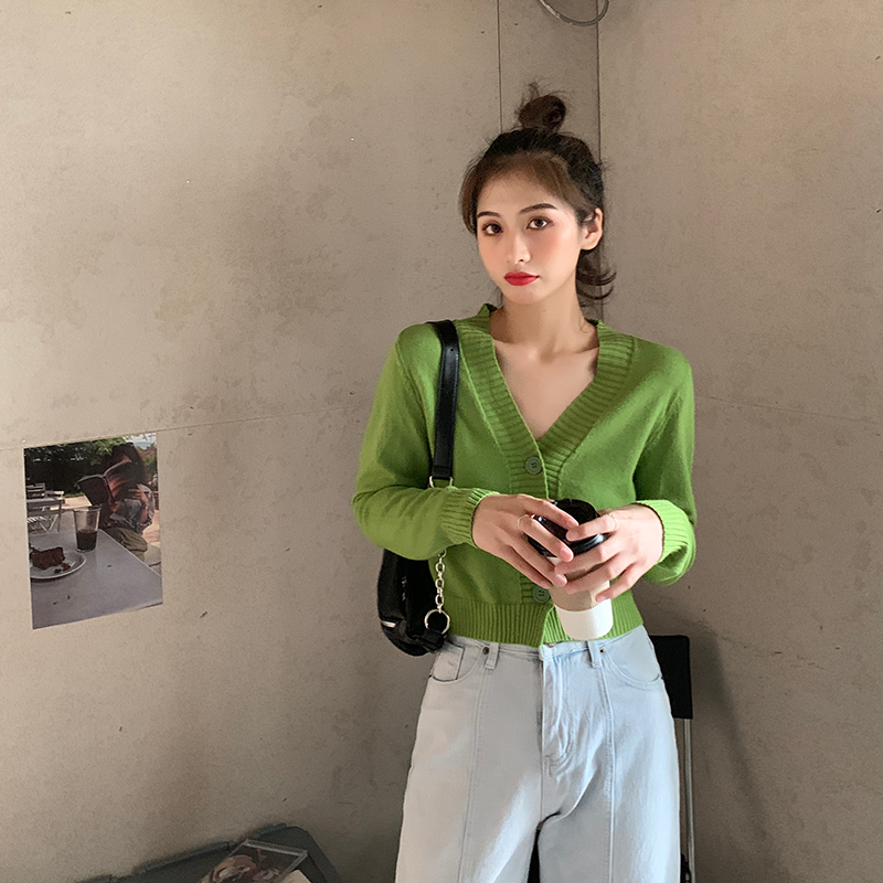 Áo Khoác Len Cổ Chữ V Phong Cách Hàn Quốc 3d | BigBuy360 - bigbuy360.vn