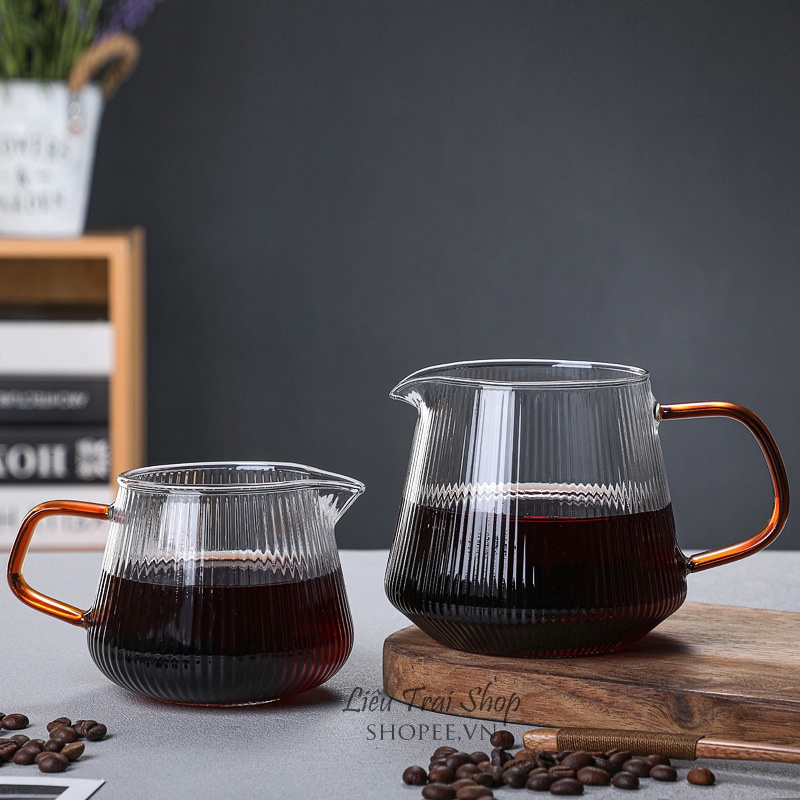 Bình chia cà phê vân dọc bình đựng cafe coffee server