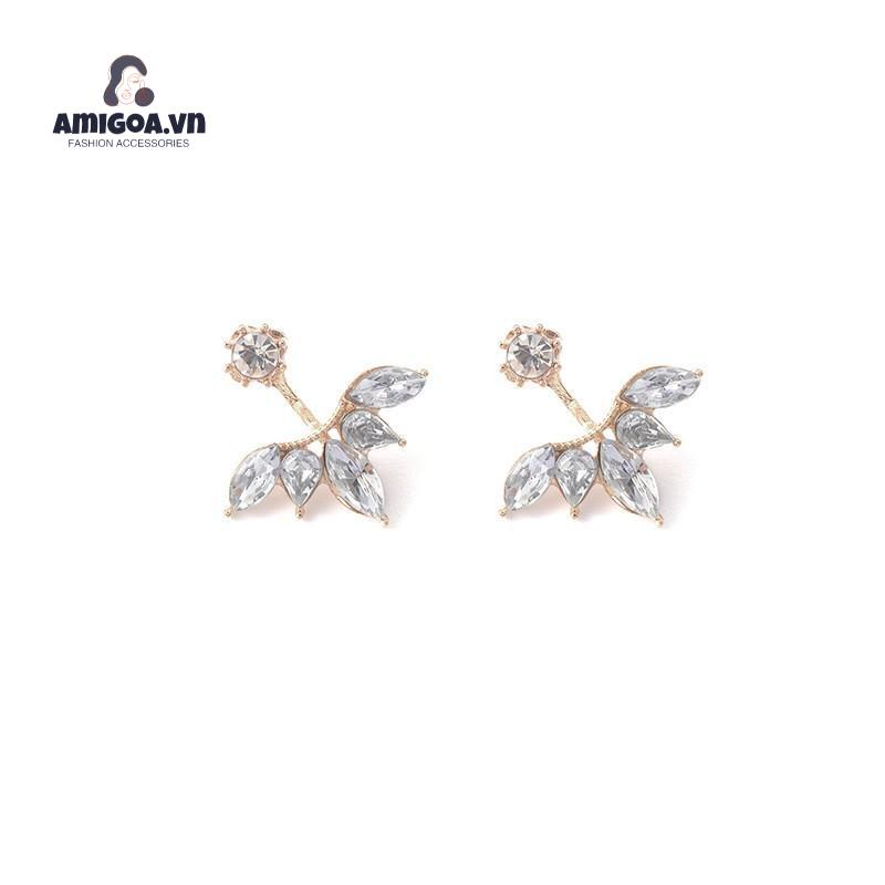 Bông Tai Hình Hoa Cúc Đính Đá zircon Bằng Hợp Kim Đơn Giản Thời Trang