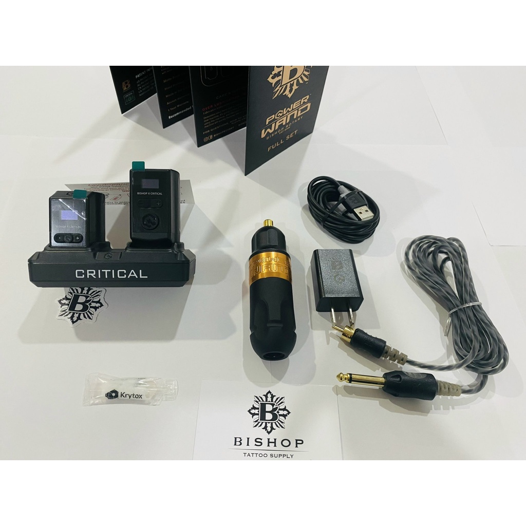 Máy xăm Bishop wand combo 2pin Critical
