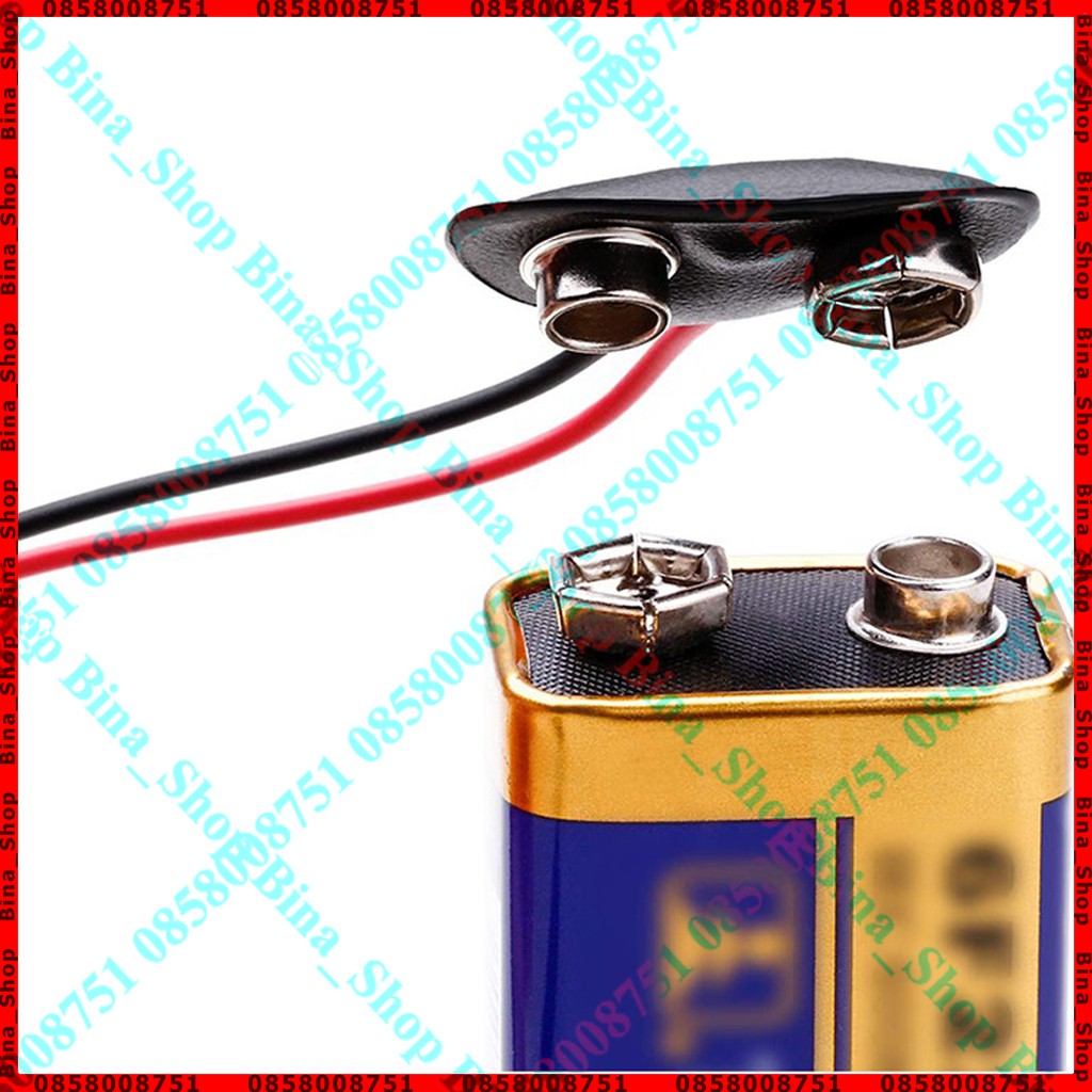 Cáp chuyển đổi từ pin 9V sang jack DC 5.5x2.1 dài 15cm