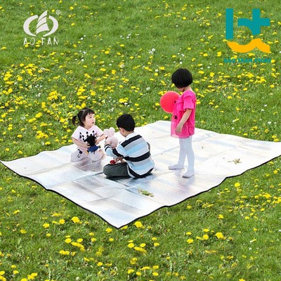 Thảm picnic, Chiếu ngủ văn phòng, du lịch, dã ngoại,có túi đựng, thảm lót bạc gấp gọn cách nhiệt đơn đôi cho 1 2