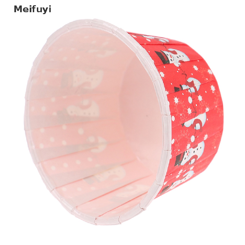 Set 10 Cốc Giấy Làm Bánh Muffin Phong Cách Giáng Sinh