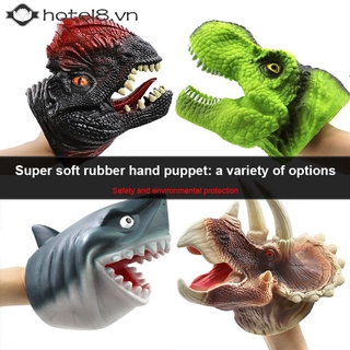 Bao Tay Con Rối Hình Đầu Khủng Long Bằng Cao Su Mềm Cho Bé