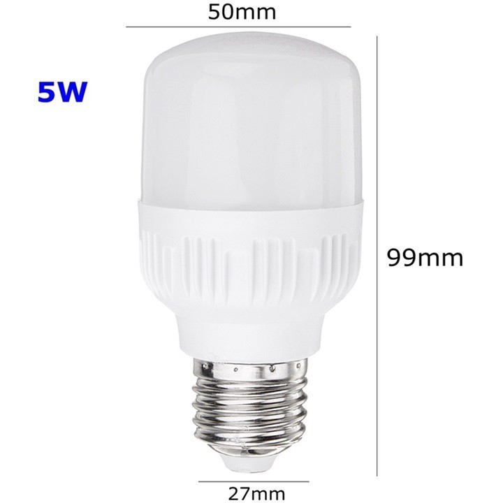 Combo 2 Bóng Đèn Bulb Nolo 5W Nhiệt Độ Màu 6500K Chân E27 Ánh Sáng Trắng