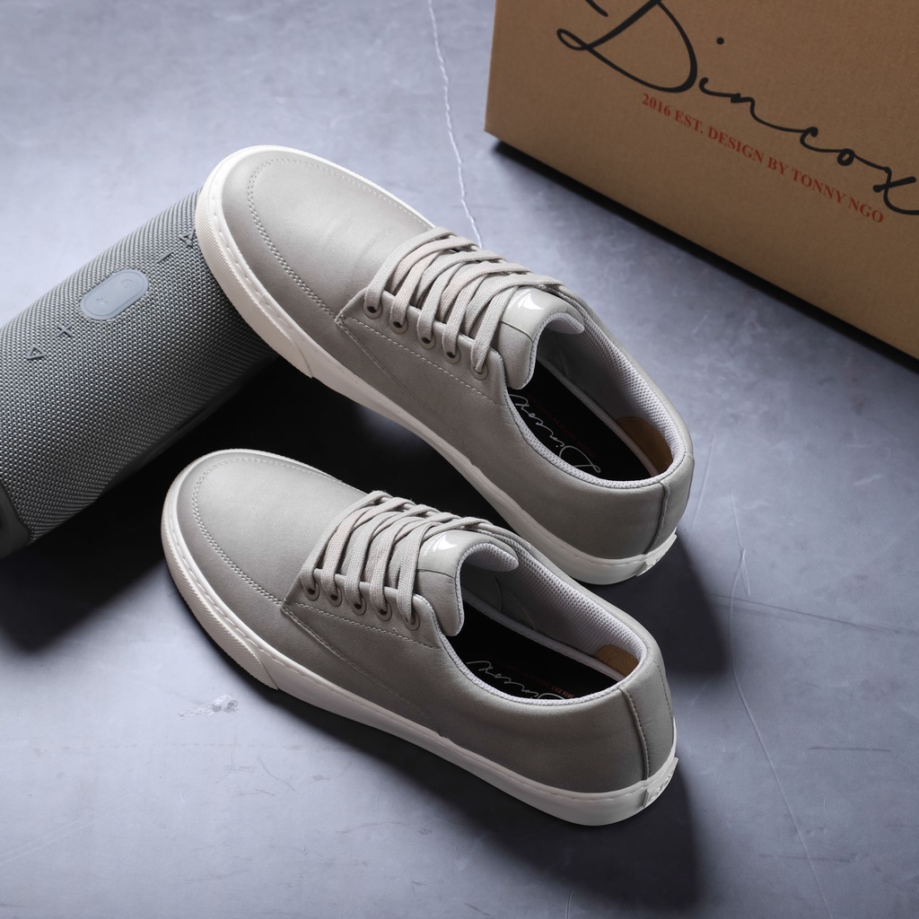 Giày Sneaker Da Nam DINCOX GD06 Grey Lịch Lãm