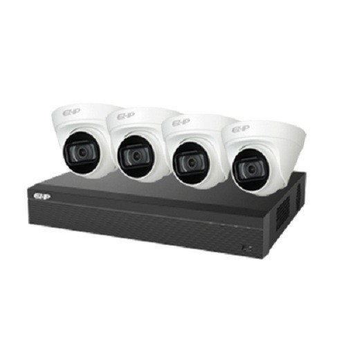 Bộ Kit 4 Camera Wifi EZ-IP Thân ngoài trời NVR1B04HC-4P/E/4-B1B20 hoặc Dome bán cầu trong nhà NVR1B04HC-4P/E/4-T1B20P