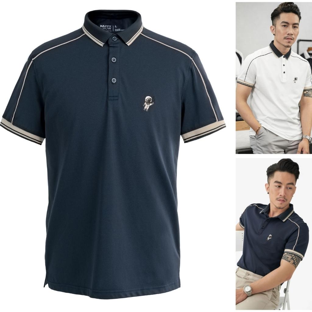 Áo thun nam cổ bẻ áo polo mio cổ bẻ vải cá sấu cotton trẻ trung mặc mát cả ngày