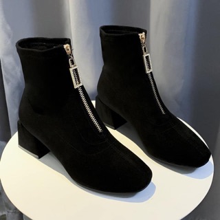 Boot nhung khoá kéo