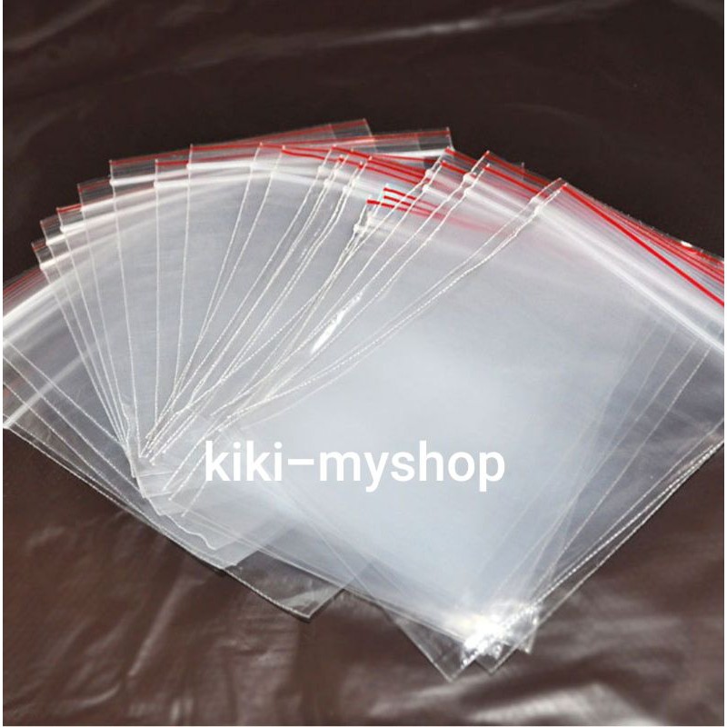 100g túi zip.miết mép viền đỏ đủ size (Từ 4x5cm - 35x45cm)