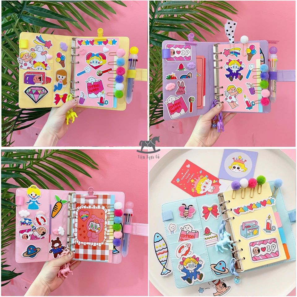 Set 12 Món Sổ Kế Hoạch Kèm Phụ Kiện Planner Candy - Tiệm Ngựa Gỗ