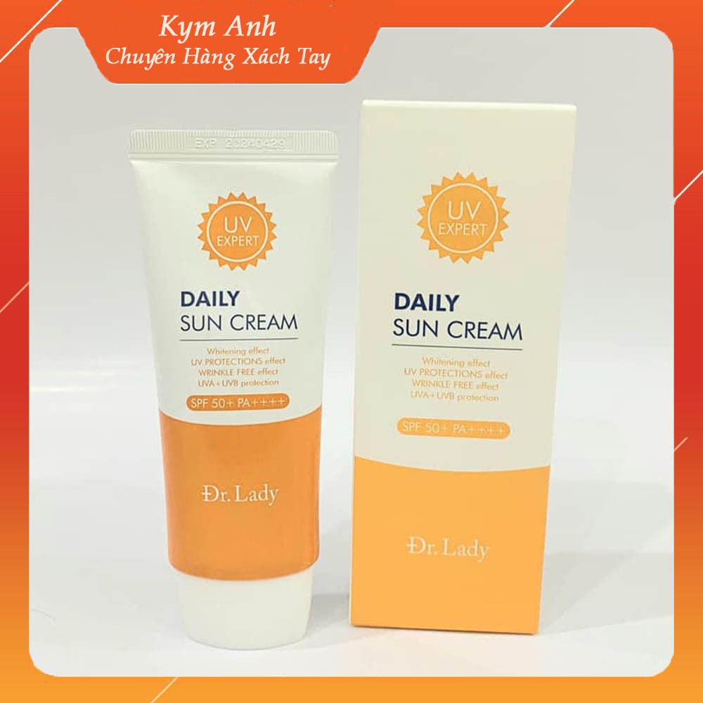 KEM CHỐNG NẮNG VẬT LÝ DAILY SUN CREAM 3 IN 1 SPF50+ PA ++++ 60ML - NÂNG TONE