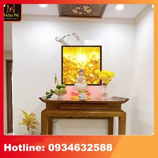 ĐÈN THỜ Tranh trúc chỉ in MÂU NI 198, kt 81x81cm, phù hợp bàn thờ rộng81cm, 89cm, 107cm, 127cm