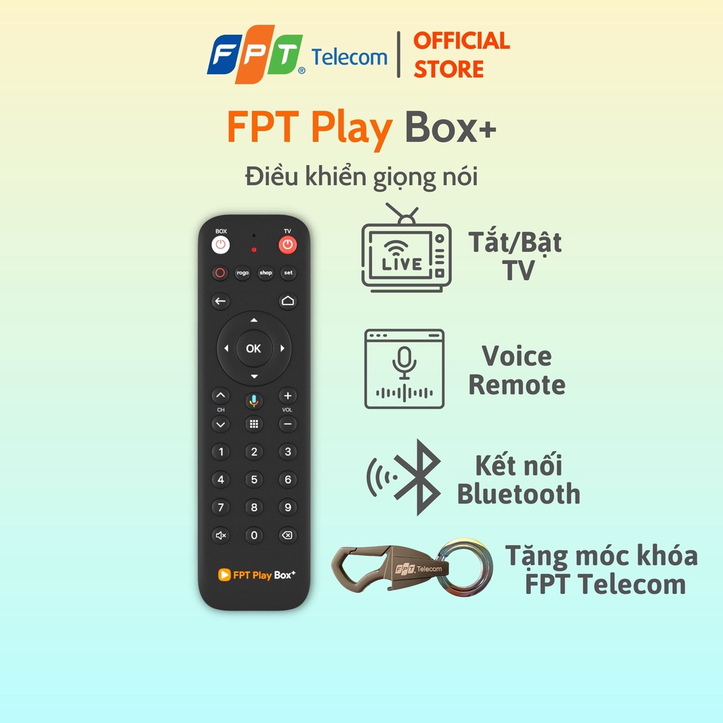 Remote FPT Play Box - Có Tính Năng Điều Khiển Giọng Nói - Kết Nối Bluetooth - Google Assistant