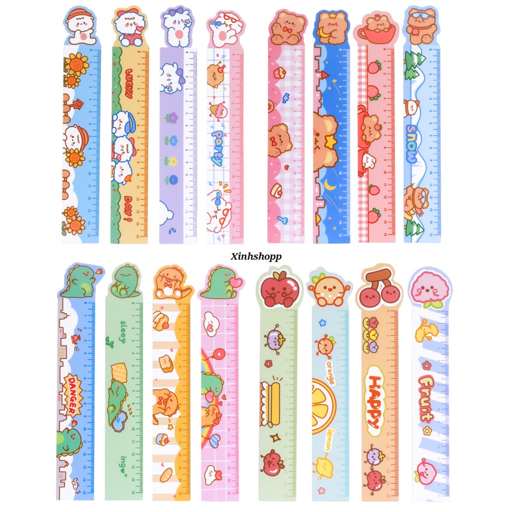 Thước Kẻ Dẻo Hoạt Hình Dễ Thương 15cm