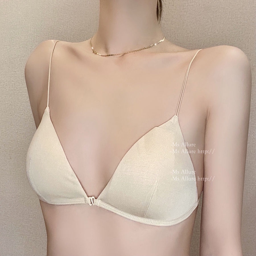 Hàng Mới Về Áo Ngực Dây Mảnh Không Gọng Khóa Trước Thiết Kế Mỏng Thoải Mái Phong Cách Mới