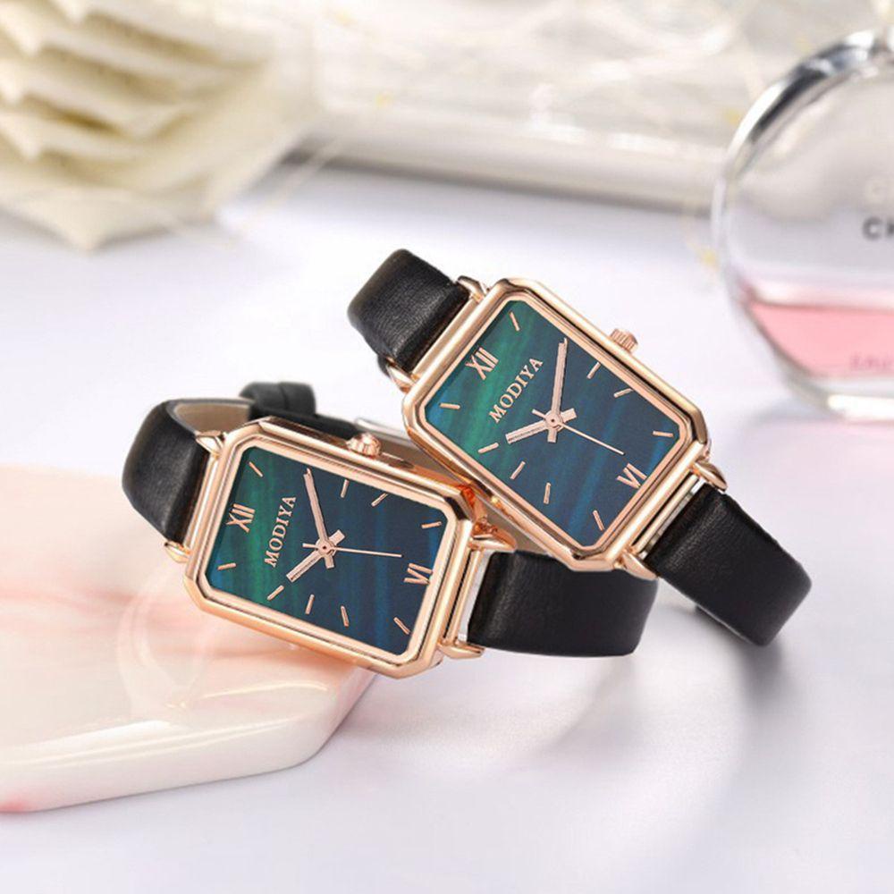 Đồng Hồ Đeo Tay Mặt Vuông Nhỏ Dây Da Mỏng Kiểu Cổ Điển Cá Tính Cho Nam Và Nữ