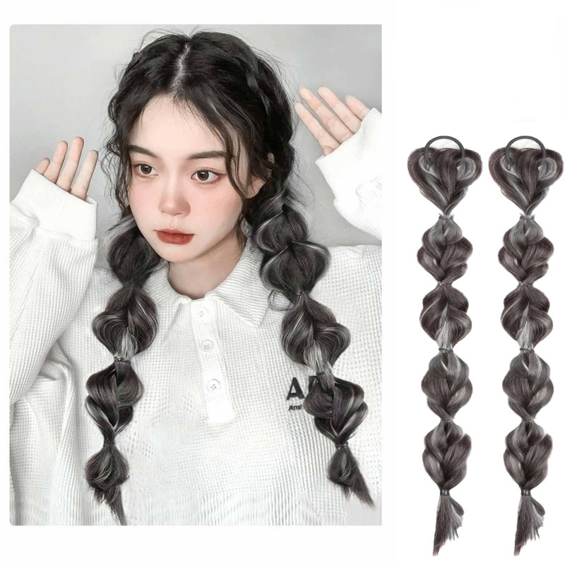 Bím Tóc Giả Thắt Bím Đuôi Ngựa Tự Nhiên