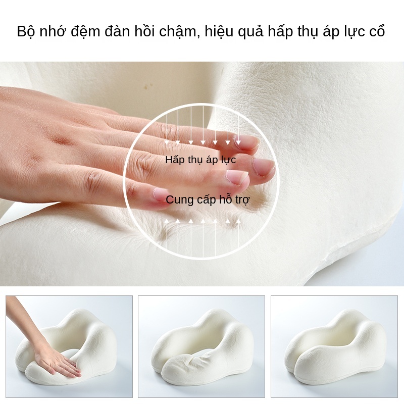 Gối hình chữ U cổ cột sống xe hơi máy bay di động du lịch kê Memory Cotton