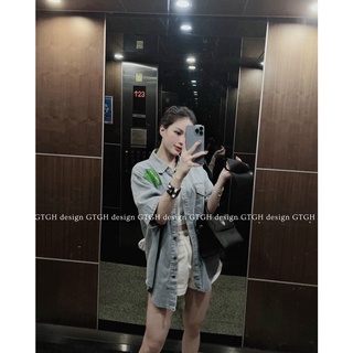 Áo Bigsize sơ mi Jean chữ M (60-90Kg) MS224